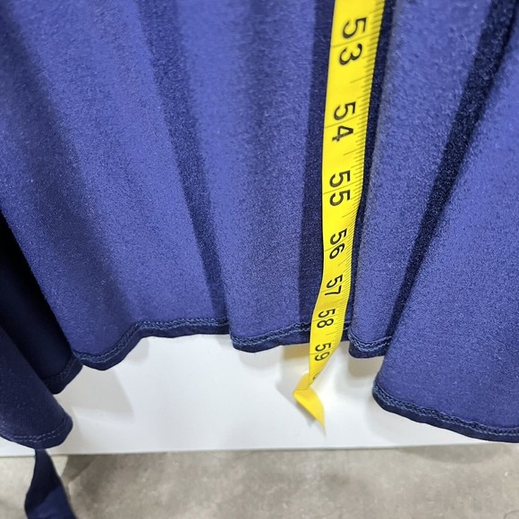 Lulus Maxi Wrap Dress Garden District Blue Stretchy 3/4 Sleeve Style 43153 Large - Picture 10 of 16